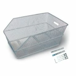 Basil Kurv Til Bagagebærer CENTO 45x30x20 Cm Sølv