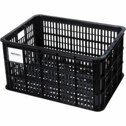 Basil Crate Recycled Kasse Til Lad Eller Bagagebærer Sort 40L åben