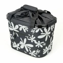 BlueBird Cykelkurv/taske Med Klikbeslag Sort Blomst