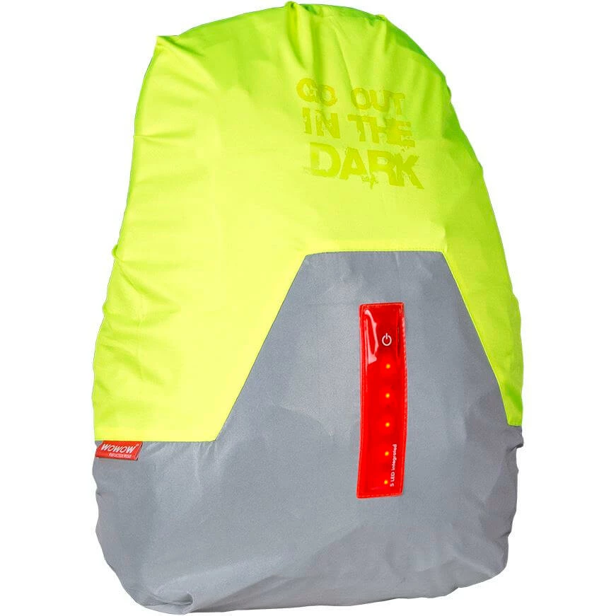 Wowow Aqua Overtræk Til Taske Gul/Sølv Med LED Lygte 3 Wowow Aqua Overtræk Til Taske Gul/Sølv Med LED Lygte