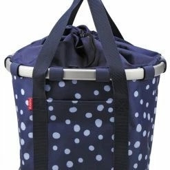 Klickfix Bikebasket Blå Med Prikker