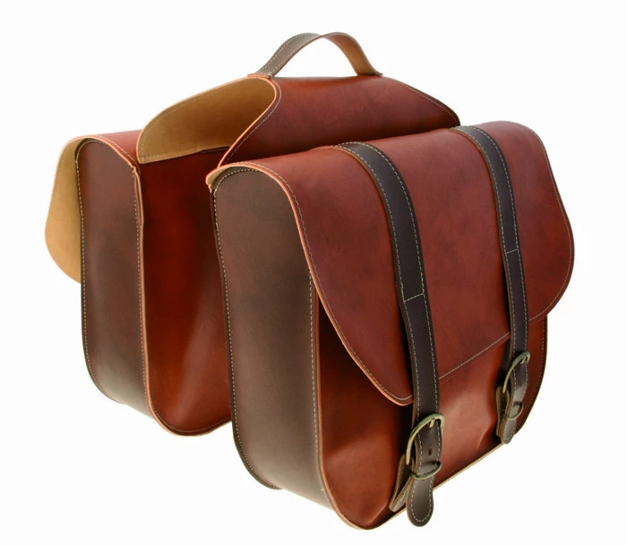 Vintage Dobbelt Bagagebæretaske Brun 3 Vintage Dobbelt Bagagebæretaske Brun