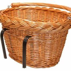 Afrundet Kurv I Lys Brun Flet