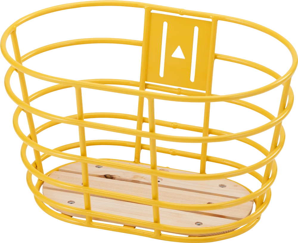 28" Gul Norden Kurv Med Træbund 3 28" Gul Norden Kurv Med Træbund