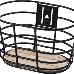 28" Sort Norden Kurv Med Mørk Træbund